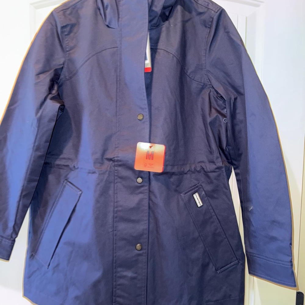 BRAND NEW Hunter Ladies Rain Water Resistant Cotton Smock Navy - SIZE MEDIUM M - Picture 6 of 13